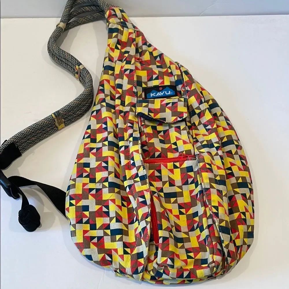 Kavu Red and Yellow Backpack Vibrant Design